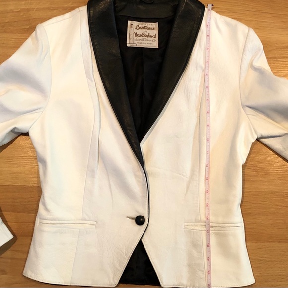 Vintage LEATHERS by NEW ENGLAND bomber jacket Sm - Picture 12 of 16